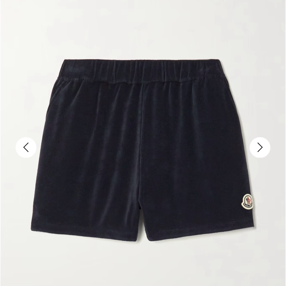 Authentic MONCLER Cotton-blend terry shorts